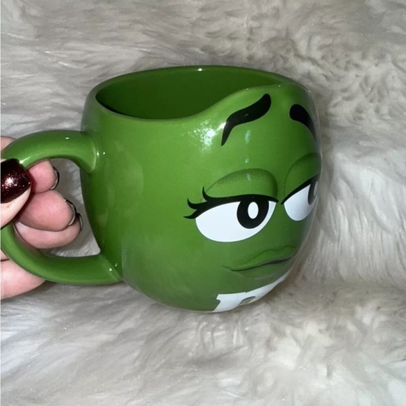 Vintage M &M’s Candy Green Character Face Oversized Ceramic Soup or Coff… - Picture 7 of 11
